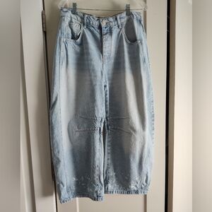 We The Free Good Luck barrel jeans, Size 28 Short, Aegean color